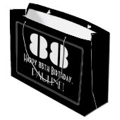 88ste verjaardag ~ Art Deco geïnspireerde look "88 Groot Cadeauzakje (Achterkant Gekanteld)