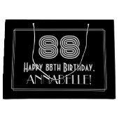 88ste verjaardag — Art Deco geïnspireerde look "88 Groot Cadeauzakje (Voorkant)