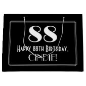 88ste verjaardag: Art Deco geïnspireerde stijl "88 Groot Cadeauzakje (Voorkant)