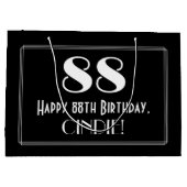 88ste verjaardag: Art Deco geïnspireerde stijl "88 Groot Cadeauzakje (Achterkant)