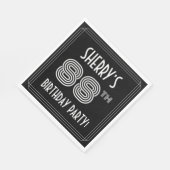 88ste verjaardag: Art Deco Style + aangepaste naam Servet (Hoek)