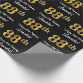 88ste verjaardag: Elegante luxe Faux Gold look # Cadeaupapier (Hoek)