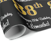 88ste verjaardag: Elegante luxe Faux Gold look # Cadeaupapier (Rol Hoek)