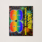 88ste verjaardag: Fun, kleurrijk gevuurwerk Legpuzzel (Verticaal)