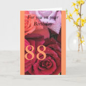 88ste verjaardag kaart (Gele Bloem)