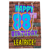 88ste verjaardag: Leuk, Urban Graffiti geïnspireer Medium Cadeauzakje (Achterkant)