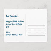 88ste verjaardag – leuk vuurwerkpatroon + regenboo briefkaart (Achterkant)