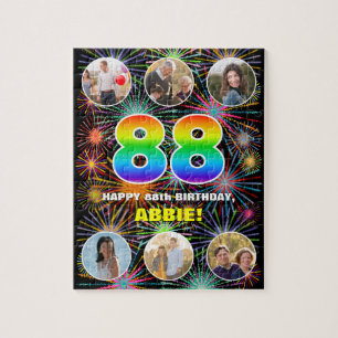 88ste verjaardag: Leuke regenboog #, aangepaste na Legpuzzel
