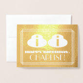 88ste verjaardag: Naam + Kunstdeco Geïnspireerde l Folie Kaarten (Voorkant met envelop)