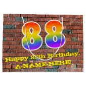 88ste verjaardag: Plezier, op graffiti geïnspireer Groot Cadeauzakje (Achterkant)