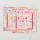 88ste verjaardag scrapbooking stijl kaart (Voorkant / Achterkant)