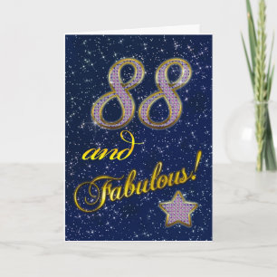 88ste verjaardag voor iemand Fabulous Kaart