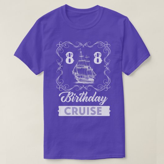  88ste verjaardagscruise t-shirt (Design voorkant)