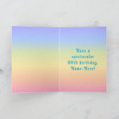 88th Birthday — Fun Cake & Candles, w/Custom Name Kaart (Binnen)