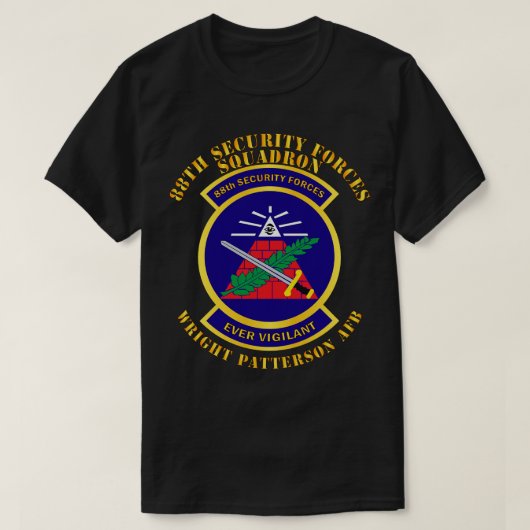 88th Security Squadron Wright Pat AFB T-shirt (Design voorkant)