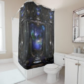 89-123-A9p2 Arsairian 7 Reporting Shower Curtain Douchegordijn (In situ)