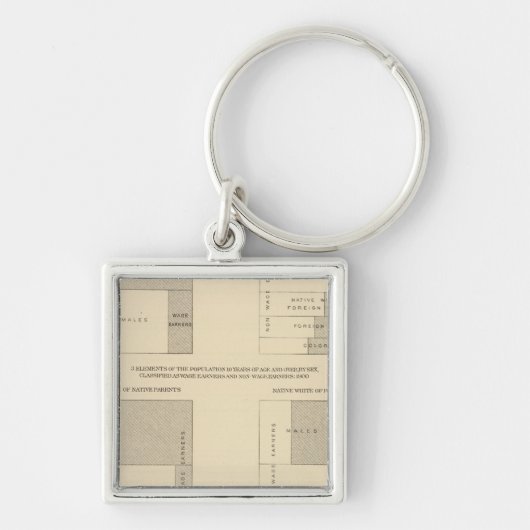 89 Arbeidskrachten, ingedeeld in 1900 Sleutelhanger (Voorkant)