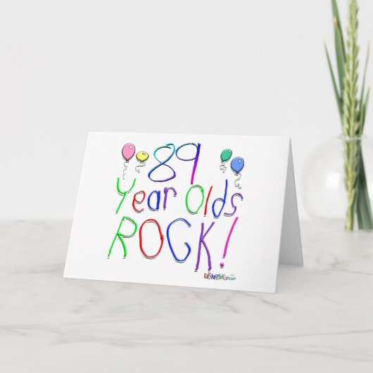 89 jaar - olds Rots! Kaart (Voorkant)