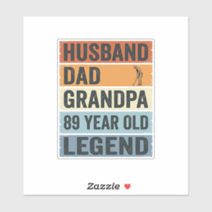 89-jarige echtgenoot vader opa legendarische shirt sticker