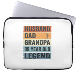 89-jarige echtgenoot vader opa legende shirt_1 laptop sleeve
