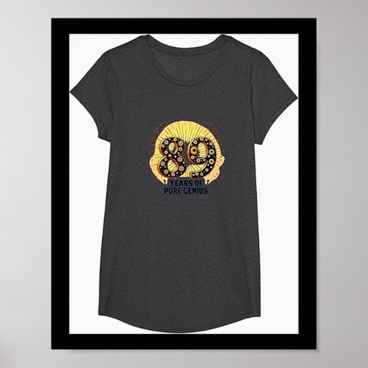 89 Years Of Pure Genius Birthday Gift For Intellec Poster (Voorkant)