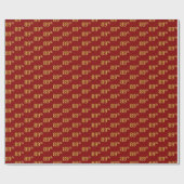 89e (89e) gebeurtenis Red, Faux Gold Cadeaupapier (Vlak)