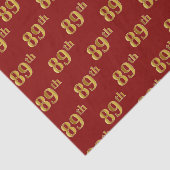 89e (89e) gebeurtenis Red, Faux Gold Tissuepapier (Detail)
