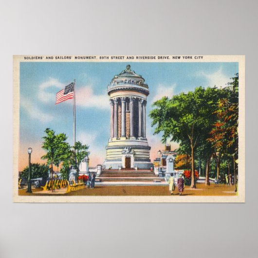 89e Soldaten voor het St & Riverside-station Poster (Voorkant)