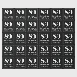 89e verjaardag - Art Deco geïnspireerd look "89",  Cadeaupapier