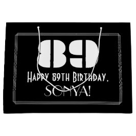 89e verjaardag ~ Art Deco geïnspireerd look "89" + Groot Cadeauzakje