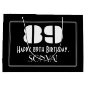 89e verjaardag ~ Art Deco geïnspireerd look "89" + Groot Cadeauzakje (Achterkant)