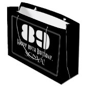 89e verjaardag ~ Art Deco geïnspireerd look "89" + Groot Cadeauzakje (Achterkant Gekanteld)