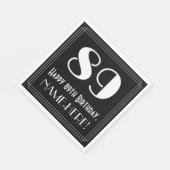 89e verjaardag ~ Art Deco geïnspireerd look "89",  Servet (Hoek)