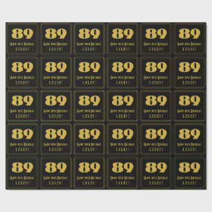 89e verjaardag - Art Deco Geïnspireerde look "89"  Cadeaupapier