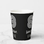 89e verjaardag — Art Deco Geïnspireerde look "89"  Papieren Bekers (Links)