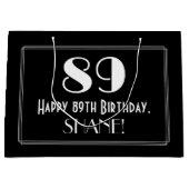 89e verjaardag: Art Deco geïnspireerde stijl "89", Groot Cadeauzakje (Voorkant)