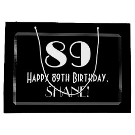 89e verjaardag: Art Deco geïnspireerde stijl "89", Groot Cadeauzakje