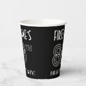 89e verjaardag: Art Deco Style + aangepaste naam Papieren Bekers (Links)