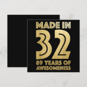 89e verjaardag cadeautjes | Grootpschenkingen | Bi Feestdagenkaart (Voorkant / Achterkant)