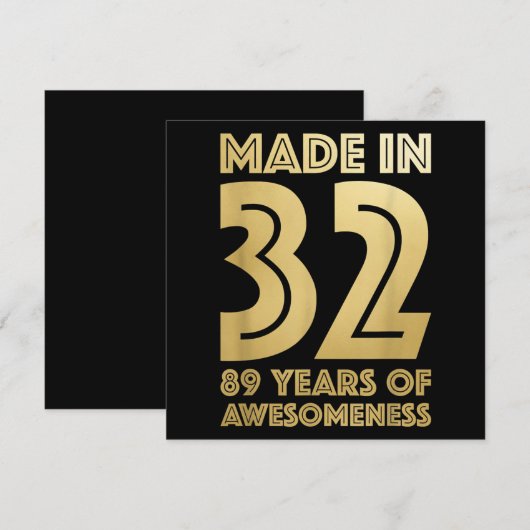 89e verjaardag cadeautjes | Grootpschenkingen | Bi Feestdagenkaart (Voorkant / Achterkant)