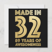 89e verjaardag cadeautjes | Grootpschenkingen | Bi Feestdagenkaart (Voorkant)