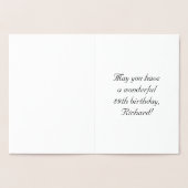 89e verjaardag: Elegant,  Manuscript; de Naam van  Folie Kaarten (Binnen)