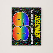 89e verjaardag — Fun, Colorful Music Symbols & "89 Legpuzzel (Verticaal)