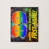 89e verjaardag: Fun, kleurrijk gevuurwerk Legpuzzel (Verticaal)