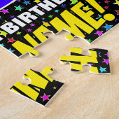 89e verjaardag — Fun, kleurrijk Star Field Pattern Legpuzzel (Zijkant)