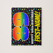 89e verjaardag — Fun, kleurrijk Star Field Pattern Legpuzzel (Verticaal)