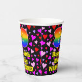 89e verjaardag: Het liefhebbende Kunstpatroon, Reg Papieren Bekers (Rechts)