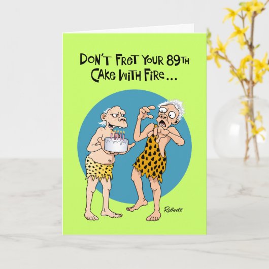 89e verjaardag kaart (Gele Bloem)