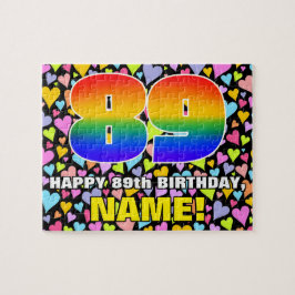 89e verjaardag — Leuk, liefdevolle hartvormen + “8 Legpuzzel