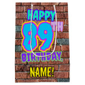 89e verjaardag: Leuk, Urban Graffiti geïnspireerd  Medium Cadeauzakje (Achterkant)